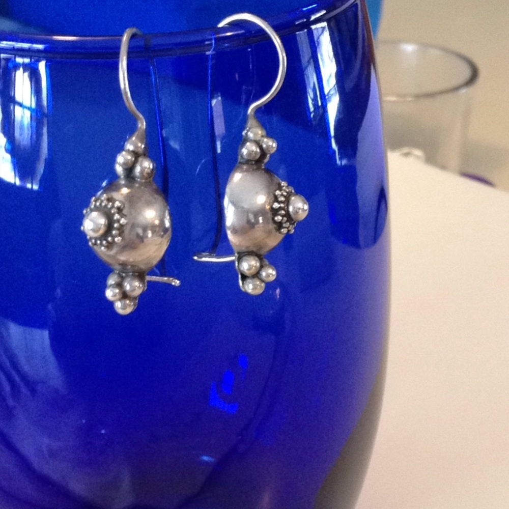 Vintage Bali 925 Sterling Earrings